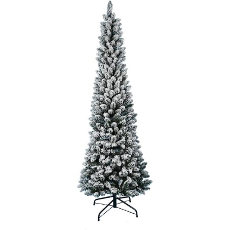 Albero di Natale Slim Pino Verde Innevato 180/210CM Superfolto Realistico