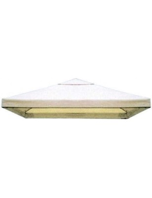 Telo di Ricambio per Gazebo 3x3 MT Top con Airvent Cucito per Lo Sfiato Beige…