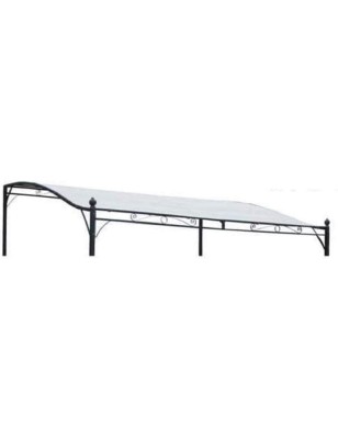 Top Telo di Copertura in Poliestere Ecrù per Gazebo pergola Veranda 3x2,5 mt