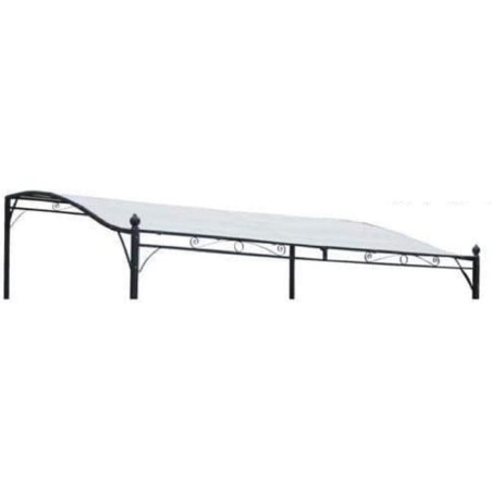 Top Telo di Copertura in Poliestere Ecrù per Gazebo pergola Veranda 3x2,5 mt