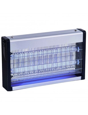 Zanzariera Elettrica Stermina Insetti Ammazza Zanzare Mosche 2 Lampade 30 Watt Copertura 100mq