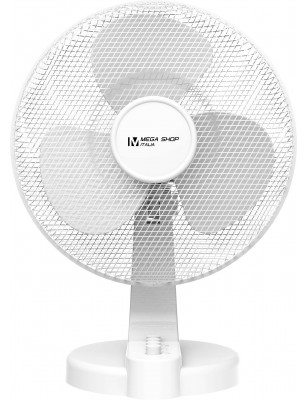 Ventilatore da Tavolo 45 Watt Metallo ABS 3 Pale 3 Velocità Diametro 40 cm Oscillante