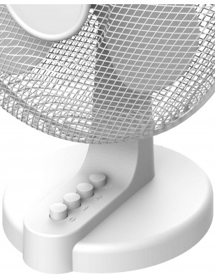 Ventilatore da Tavolo 45 Watt Metallo ABS 3 Pale 3 Velocità Diametro 40 cm Oscillante