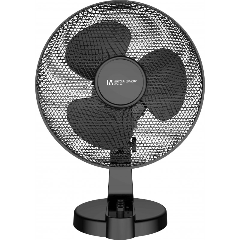 Ventilatore da Tavolo 45 Watt Metallo ABS 3 Pale 3 Velocità Diametro 40 cm Oscillante