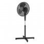 Ventilatore a Piantana 45 Watt Metallo ABS 3 Pale 3 Velocità Diametro 40 Oscillazione Inclinazione Altezza Regolabile Nero