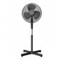 Ventilatore a Piantana 45 Watt Metallo ABS 3 Pale 3 Velocità Diametro 40 Oscillazione Inclinazione Altezza Regolabile Nero