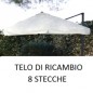 Top Telo di Ricambio per Ombrellone Decentrato Alluminio 3x3 Metri con Airvent Balza da 210gr/mq