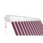 Tenda da sole a Caduta Cassonata in Alluminio Balcone Finestra Soffitto o Parete Bordeaux/Beige