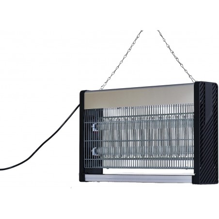 Zanzariera Elettrica Stermina Insetti Ammazza Zanzare Mosche 2 Lampade 30 Watt Copertura 100mq