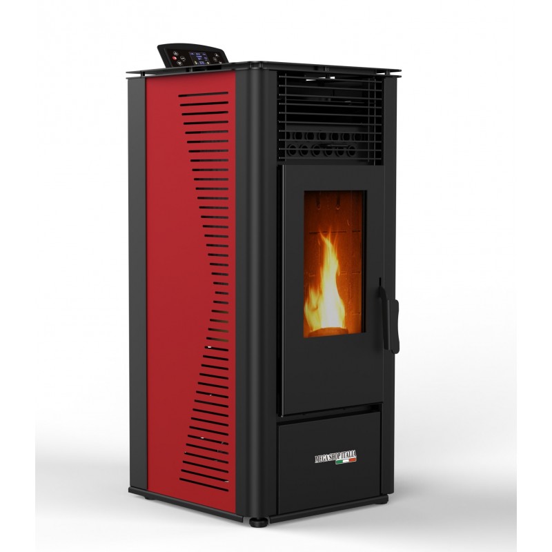 Stufa a Pellet 10kW ad Aria Ventilata Rodi Riscaldamento Alta Efficienza 100mq Wifi Stufa a Pellet 10kW ad Aria Ventilata Rodi Riscaldamento Alta Efficienza 100mq Wifi