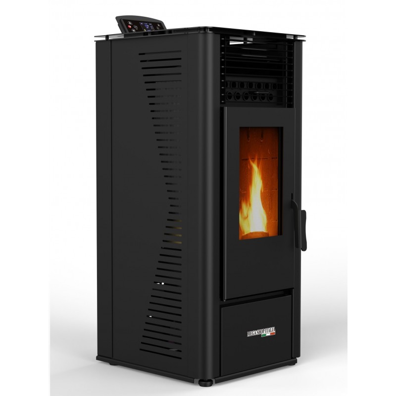 Stufa a Pellet 10kW ad Aria Ventilata Rodi Riscaldamento Alta Efficienza 100mq Wifi Stufa a Pellet 10kW ad Aria Ventilata Rodi Riscaldamento Alta Efficienza 100mq Wifi