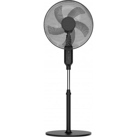 Ventilatore a Piantana 45W base Tonda Cinque Pale Telecomando