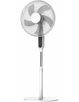 Ventilatore a Piantana 45W base Tonda Cinque Pale Telecomando