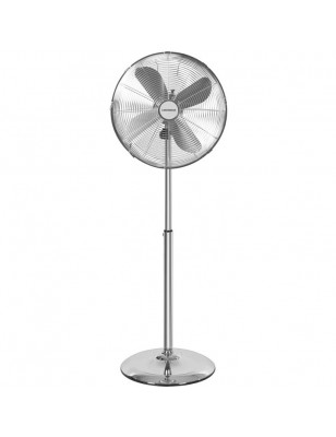 Ventilatore a Piantana da Terra 4 Pale in Acciaio 50W Base Tonda