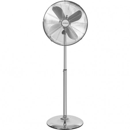 Ventilatore a Piantana da Terra 4 Pale in Acciaio 50W Base Tonda