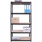 Scaffale Mensola Scaffali Scaffalatura Metallo Nero 5 Ripiani Legno MAX 875KG Scaffale Mensola Scaffali Scaffalatura Metallo Nero 5 Ripiani Legno MAX 875KG