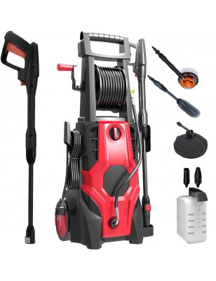 Idropulitrice Alta Pressione 180 Bar 5 In 1 2400W con Accessori Completi e Serbatoio Sapone Integrato