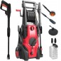 Idropulitrice Alta Pressione 180 Bar 5 In 1 2400W con Accessori Completi e Serbatoio Sapone Integrato