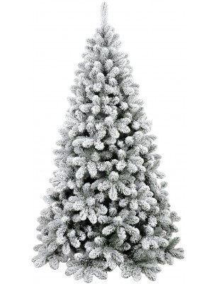 Albero di natale INNEVATO 150/180/210/230/270CM SUPERFOLTO REALISTICO BIANCO