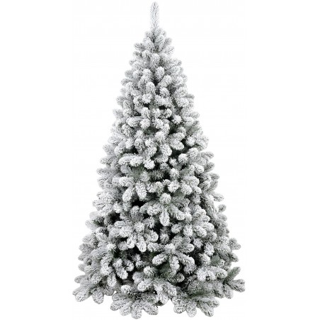 Albero di natale INNEVATO 150/180/210/230/270CM SUPERFOLTO REALISTICO BIANCO