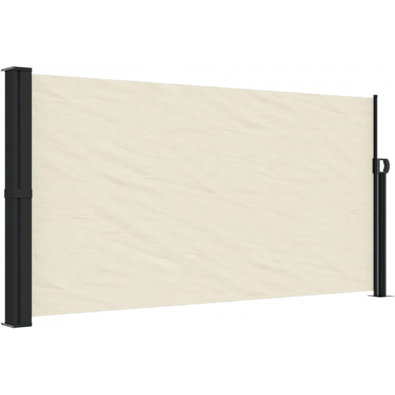 Tenda Laterale Avvolgibile da Terra L300xH180cm in Poliestere 180 g/m² con Struttura in Acciaio Verniciato