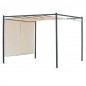Pergola da Giardino 3x3 metri in Acciaio con Telo Scorrevole Retrattile in Poliestere 180 g/m²