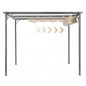 Gazebo Pergola in Acciaio e Alluminio con Tetto Retrattile Impermeabile