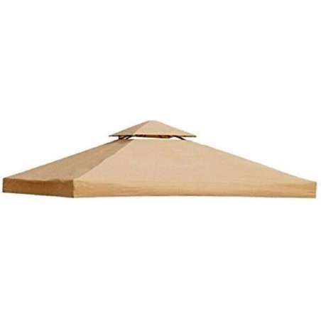 Top Telo copertura per gazebo di ricambio 3x3 mt con Airvent ECRU 220 gr