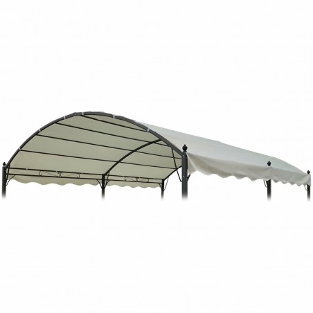 Telo di Ricambio per Gazebo 3x4 m in Poliestere 180 g/m² Ecru Idrorepellente