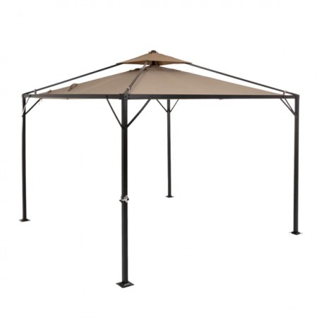 Gazebo Richiudibile da Giardino 3x3 Metri Struttura in Acciaio Antracite con Telo in Poliestere Impermeabile
