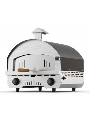 Forno per Pizza a Gas in Acciaio Inox Doppio Bruciatore Speedy500 Pietra 500 Gradi Forno da Esterno Portatile
