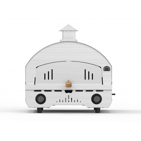 Forno per Pizza a Gas in Acciaio Inox Doppio Bruciatore Speedy500 Pietra 500 Gradi Forno da Esterno Portatile