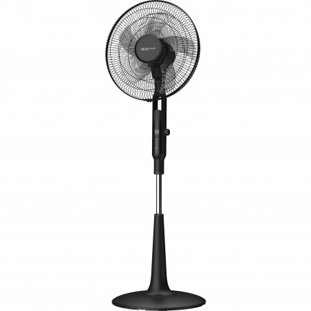 Ventilatore a piantana 65W, 5 pale Ø40 cm, 10 velocità, oscillante/inclinabile, altezza regolabile, timer e telecomando
