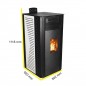 Stufa a Pellet 12.8kW Canalizzabile Ventilata Atene Riscaldamento 150mq Stufa a Pellet 12.8kW Canalizzabile Ventilata Atene Riscaldamento 150mq