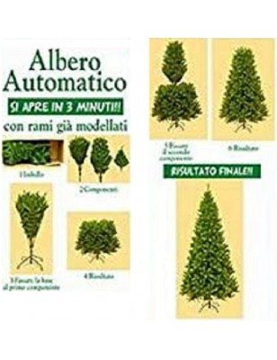 Albero di natale INNEVATO 150/180/210/230/270CM SUPERFOLTO REALISTICO BIANCO