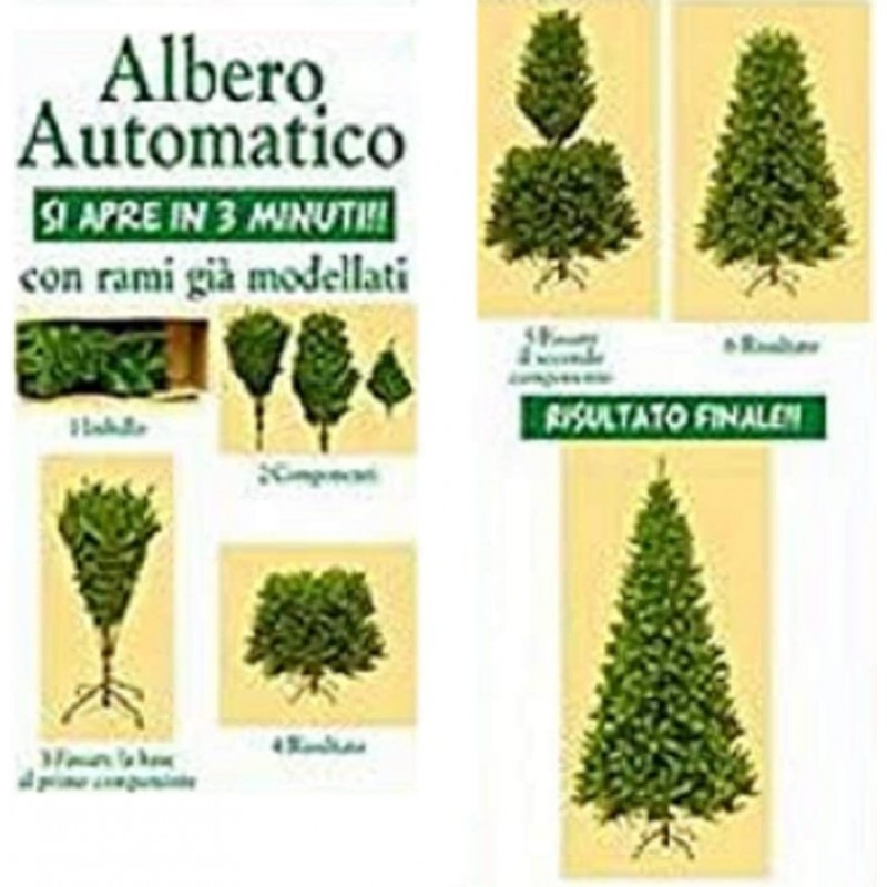Albero di natale INNEVATO 150/180/210/230/270CM SUPERFOLTO REALISTICO BIANCO