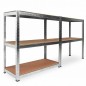 Scaffale Mensola Scaffali Scaffalatura 5 Ripiani Legno Magazzino Zincato 2 PACK Scaffale Mensola Scaffali Scaffalatura 5 Ripiani Legno Magazzino Zincato 2 PACK