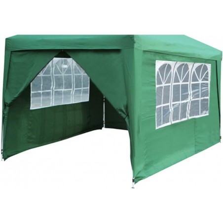Set 4 Teli Laterali Ricambio Chiusura Gazebo Pieghevole Automatico Giardino 3x3 (Verde)
