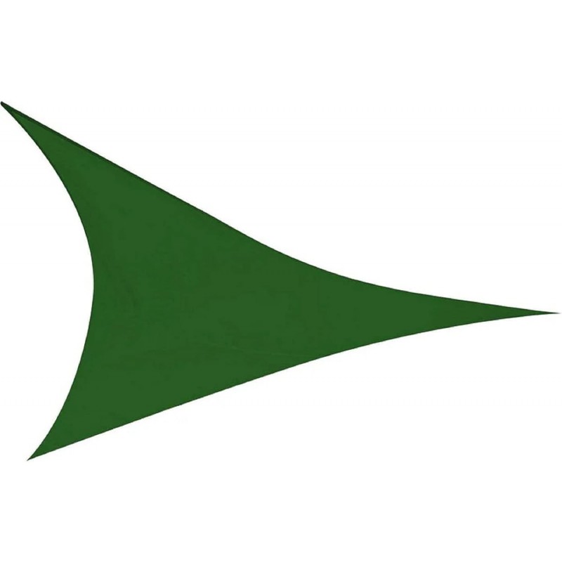Vela Ombreggiante Impermeabile Protezione Anti Raggi UV Tenda Telo Tenda da Sole a Vela per Esterno (3.6x3.6x3.6 MT, VERDE)