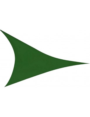 Vela Ombreggiante Impermeabile Protezione Anti Raggi UV Tenda Telo Tenda da Sole a Vela per Esterno (5x5x5 MT, VERDE)