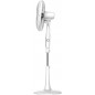 Ventilatore a Piantana 65 Watt con Telecomando Timer Metallo ABS 5 Pale 10 Velocità Diametro 40 Oscillazione Inclinazione Bianco Ventilatore a Piantana 65 Watt con Telecomando Timer Metallo ABS 5 Pale 10 Velocità Diametro 40 Oscillazione Inclinazione Bianco
