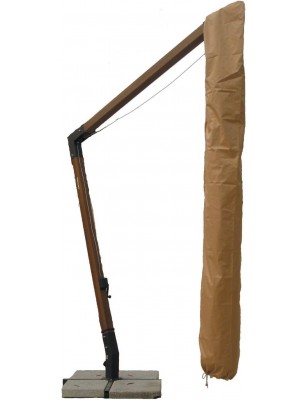 Custodia per Ombrellone Decentrato 3x4 3x3 Metri Tondo Legno Alluminio Impermeabile da Esterno