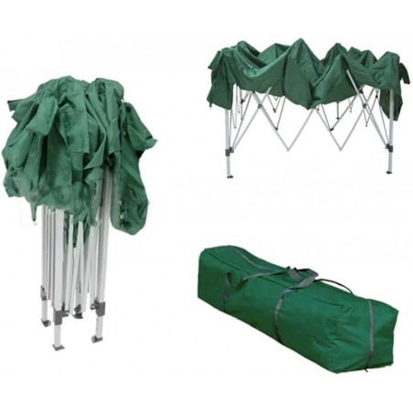 Gazebo Pieghevole Giardino 3x3MT Automatico Fisarmonica Fiera Stand Mare Mercato