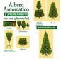 Albero di Natale Realistico Foglie Pvc Pe Superfolto Verde Apertura Rapida