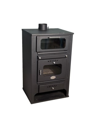 Stufa a Legna con Forno Milano in Acciaio 15,3 - 20 kW Con regolazione dell' Aria
