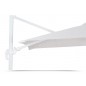 Ombrellone da Giardino 3X3 MT Base Decentrata Alluminio Telo Poliestere Bianco Ombrellone da Giardino 3X3 MT Base Decentrata Alluminio Telo Poliestere Bianco