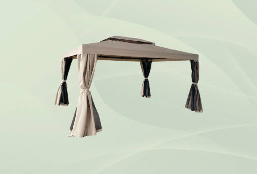 Organizza il tuo spazio esterno con un Gazebo da giardino in alluminio con tende laterali e zanzariere